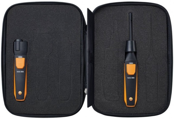 

Набор Testo 0563 0005 10 смарт-зондов (кейс/testo 605i 2 Gen, 805i), протокол калибровки, батарейки, 0563 0005 10