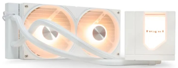 

Система охлаждения жидкостная HSPD W1240-WHAA W1240 ARGB WHITE (280, 240mm, White, ARGB/ Fans: 2x120mm, 71CFM, 27dBA, 1800RPM/ Pump height 62mm, 30dBA, W1240-WHAA