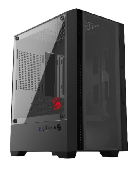 Изображение товара Корпус Bloody CC-123-BK мини Tower для ПК mATX стильный и надежный