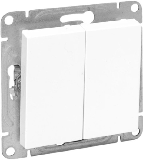 Изображение товара Выключатель двухклавишный EKF UP1-SWW-20