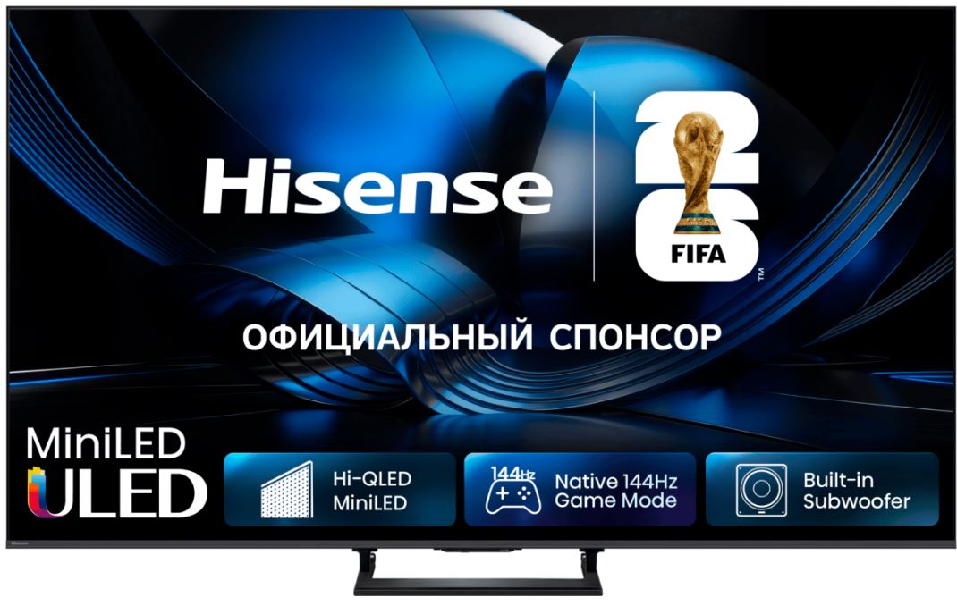 

Телевизор Hisense 65U7S 65", Ultra HD, Mini LED, ADS, Local Dimming Zones 260, 4K 48-144Hz, 2K 48-288Hz, Smart TV (HomeOS U9), Wi-Fi, DVB-T2/T/C/S2/S,, 65U7S