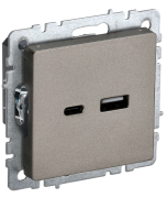 фото Розетка USB IEK BR-U22-018-K37