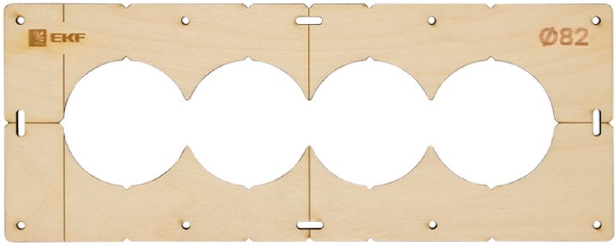 

Шаблон для подрозетников EKF sh-d82-4 c 4 отв. диам. 82 мм Expert, sh-d82-4