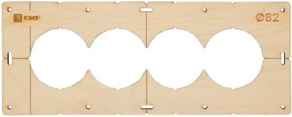 Изображение товара Шаблон EKF sh-d82-4 для разметки отверстий 82 мм, 4 отверстия
