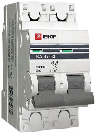 Изображение товара Автоматический выключатель EKF mcb4763-6-2-50C-pro 50 А IP20 для дома и офиса