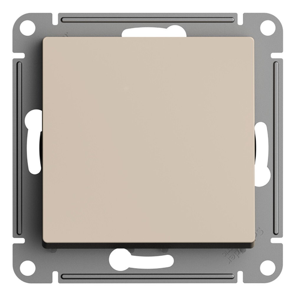 

Переключатель одноклавишный Systeme Electric ATN001261 AtlasDesign сх.6, 10АХ, механизм, Песочный, ATN001261