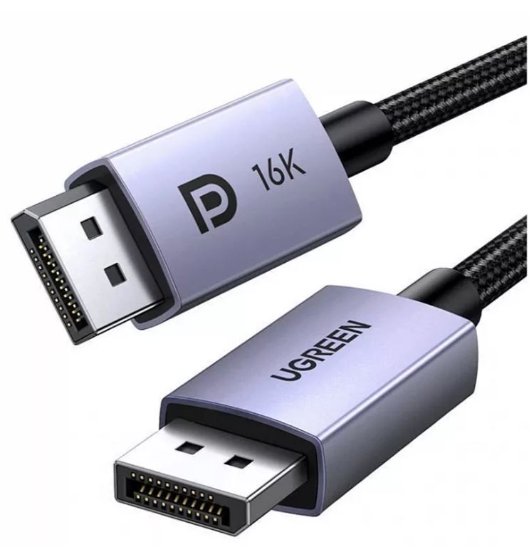 

Кабель интерфейсный UGREEN DP118 25862_ Display Port Male To Male 16K. Длина: 3м. Цвет: серый, DP118
