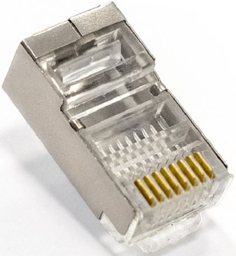 фото Коннектор RJ-45 (8P8C) cat.5e Exegate PL45-C5-8P8C-SH-100 в Красноярске