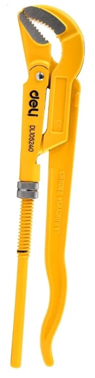 

Ключ Deli DL105240 трубный рычажный ключ №1 с изогнутыми губками 315мм, раскрытие губок 0-40мм, сталь Cr-V, DL105240