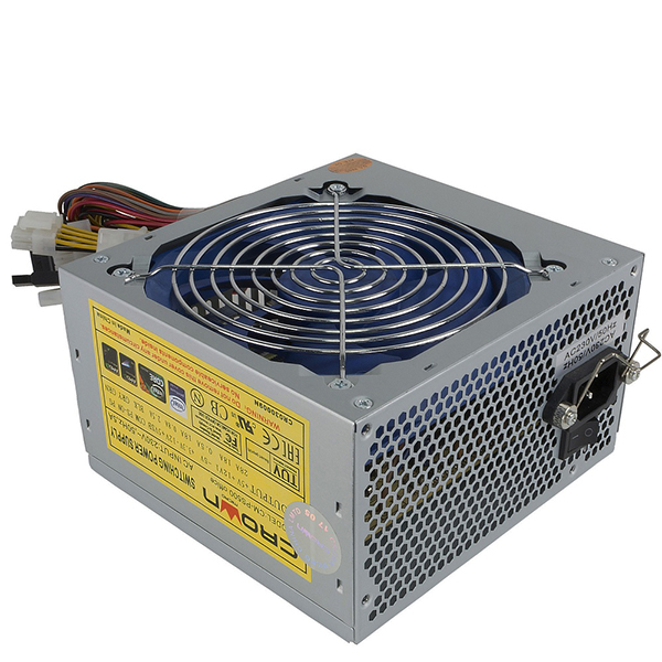 

Блок питания ATX Crown CM-PS500 office CM000001923 500W (120mm FAN, SATA*2, PATA(big Molex)*3, FDD*1, 4+4pin) OEM, CM-PS500 office