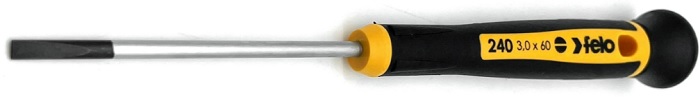 

Отвертка шлицевая Felo 24003360 плоская для точных работ 3,0X0,5X60, 24003360