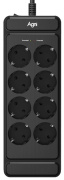 фото Сетевой фильтр  AGNI TP-FS8E-3m-black