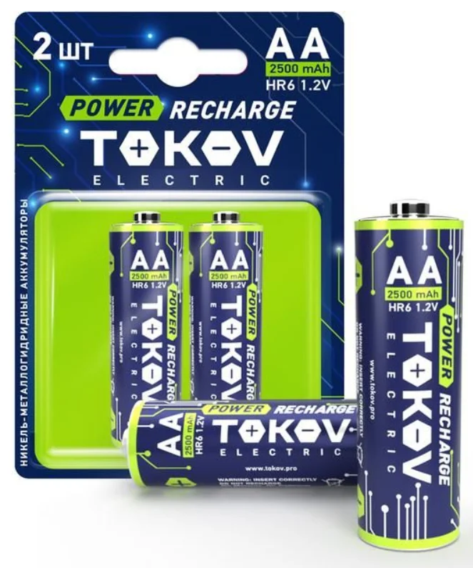 

Аккумулятор TOKOV ELECTRIC TKE-NMA-HR6/B2 AA/HR6 2500мА.ч (блист.2шт) TOKOV ELECTRIC, TKE-NMA-HR6/B2