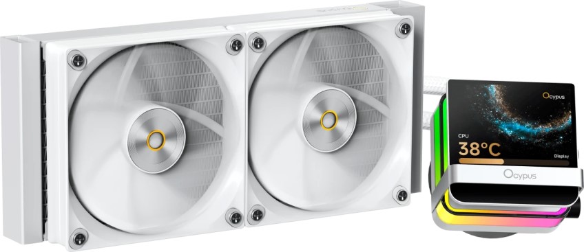 

Система охлаждения жидкостная Ocypus Sigma L24 PRO WH LGA115X/1200/1700/18XX/AM4/AM5 (TDP 290W, 2*120mm, 500-2400rpm, 90CFM, 36dBa), Sigma L24 PRO WH