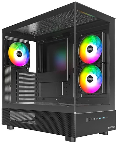Изображение товара Корпус Montech XR Black Mid Tower для ATX Micro-ATX Mini-ITX материнских плат