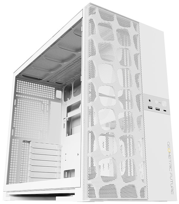 

Корпус Geometric Future Model 5 Vent 1AM5VTWT01100 белый, без БП, боковая панель из закалённого стекла, 2*USB 3.0, USB Type-C, Model 5 Vent
