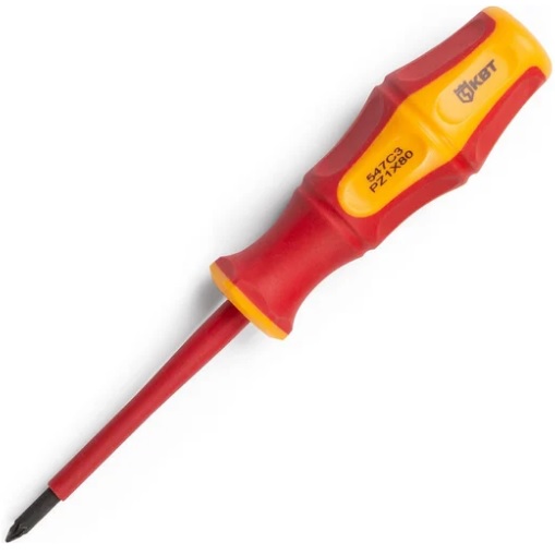 

Отвертка КВТ 78613 диэлектрическая PZ1x80 серия ПРОФИ, 78613