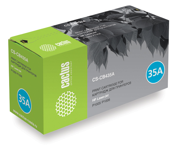 

Картридж Cactus CS-CB435A для принтеров HP Laser Jet P1005/ P1006. 1500 стр., CS-CB435A