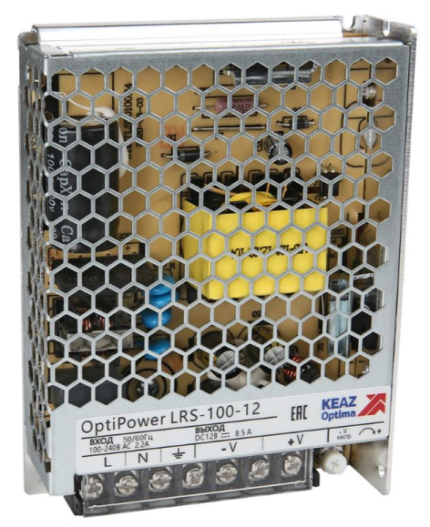 Изображение товара Блок питания панельный КЭАЗ OptiPower LRS 12В 100Вт