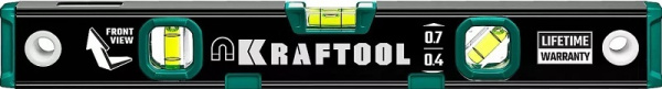 Изображение товара Профессиональный пузырьковый уровень Kraftool 34785-40 с системой Plumb Site 400 мм