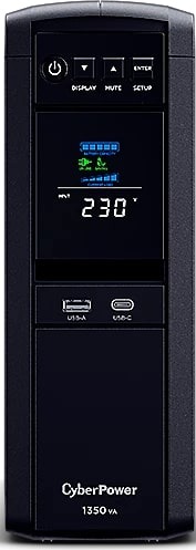 

Источник бесперебойного питания CyberPower CP1350EPFCLCD line-Interactive 1350VA/810W USB/RS-232/RJ11/45/USB/SNMPslot charger A/С (6 EURO), CP1350EPFCLCD
