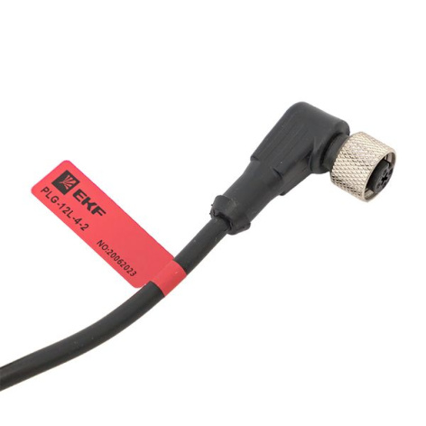 Изображение товара Кабель-разъем EKF PLG-12L-4-2 для передачи данных, один интерфейс M12