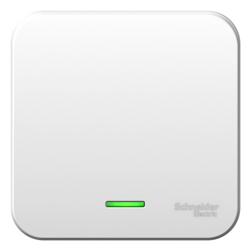 

Выключатель Schneider Electric BLNVA101101 1-клавишный с подсветкой, 10А, 250B (белый) наруж, BLNVA101101