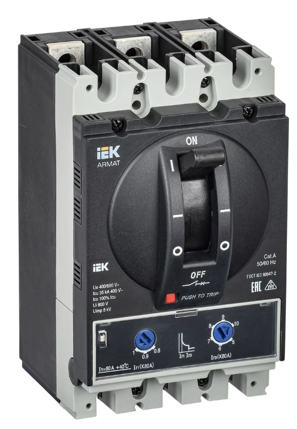 

Автоматический выключатель в литом корпусе IEK AR-MCCB-3A-035-0080A-ATUC ARMAT 3P A 35кА 80А ТМ регулируемый, AR-MCCB-3A-035-0080A-ATUC
