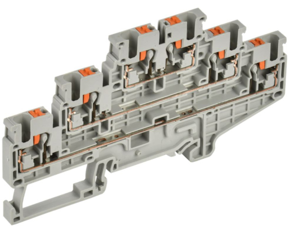 Изображение товара Клеммная колодка IEK YCT23-00-3-K03-002 Push-In для заземления 3 уровня