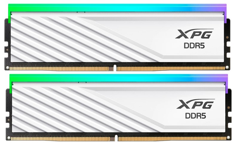 

Модуль памяти DDR5 16GB ADATA XPG Lancer Blade White RGB AX5U5600C468G-DTLABWH 5600MHz CL46, XPG Lancer Blade White RGB