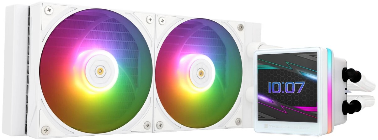 

Система охлаждения жидкостная Thermalright Grand Vision 240 White ARGB LGA115x/1200/1700/1851/AM4/AM5 (2*120mm, 2150rpm, 80.45CFM, 29dBa), Grand Vision 240 White ARGB