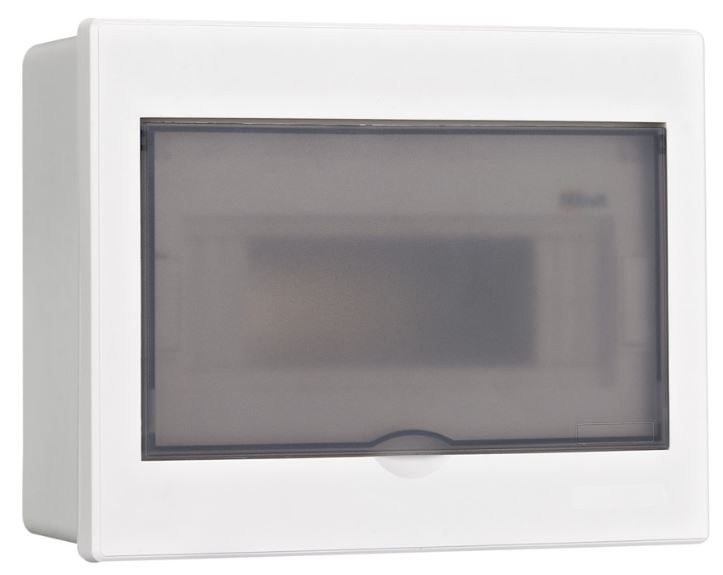 

Щит распределительный встраиваемый DEKraft 31052DEK прозрачная дверь 1 ряд 9 мод. IP41 ЩРВ-П, 31052DEK