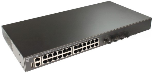 

Коммутатор управляемый OSNOVO SW-24G4X-L3ST стекируемый L3 Gigabit Ethernet на 24xRJ45+4x10G SFP+Uplink. Порты: 24xGE (10/100/1000Base-T)+4x1G/10G SFP, SW-24G4X-L3ST