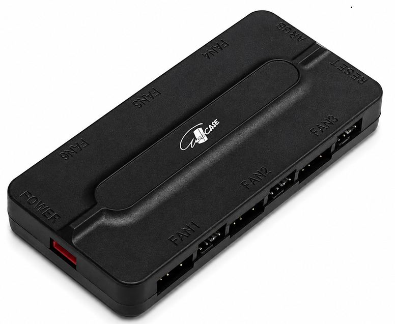 Разветвитель Filum FL-HUB6 ARGB PWM (4 ПИН) HUB для вентиляторов, кулеров, 6 шт, с пультом управления, в корпусе
