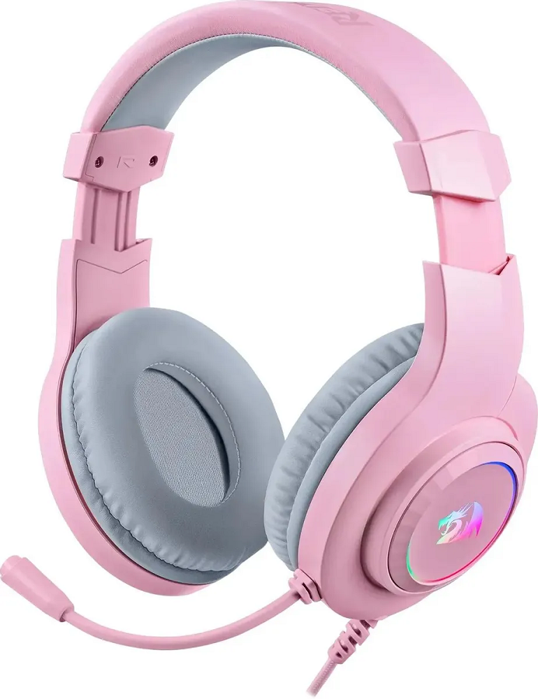 

Гарнитура проводная Redragon Hylas 70746 RGB, USB, 3.5 Jack, розовая, Hylas