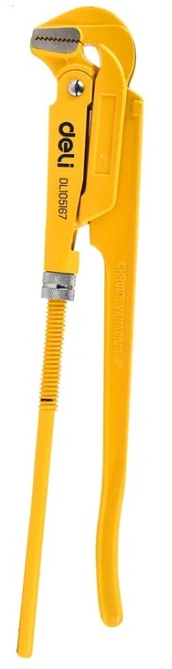 

Ключ Deli DL105167 трубный рычажный ключ №3 с прямыми губками 560мм, раскрытие губок 0-67мм, сталь Cr-V, DL105167