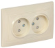 фото Розетка двухместная без заземления  GENERICA ERK20-K33-10-DM