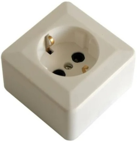 Изображение товара Розетка HEGEL РА16-102 без заземления для накладного монтажа