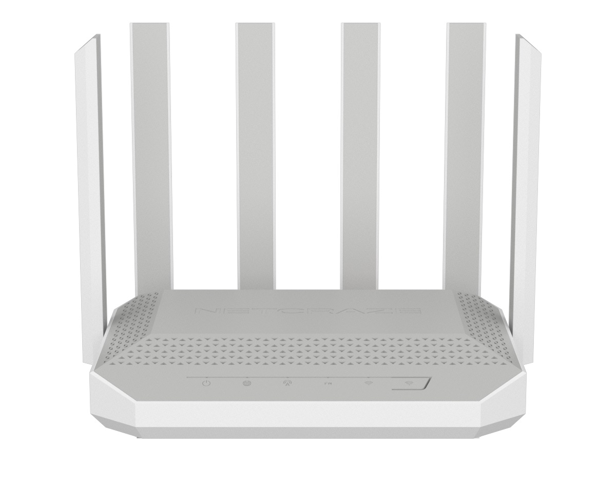 

Интернет-центр Netcraze Hero 5G NC-4110 мультигигабитный с модемом 5G, двумя слотами для SIM-карт, Mesh Wi-Fi 6 AX3000, Smart-коммутатором 1×2.5G и 4, Hero 5G