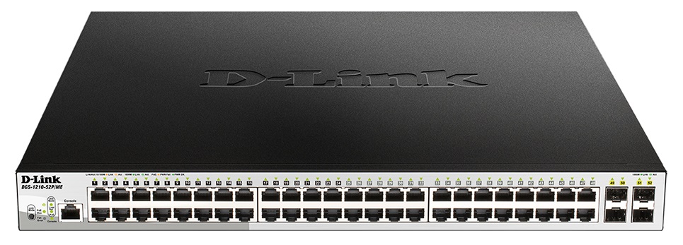 

Коммутатор PoE D-link DGS-1210-52P/ME/B1A 24x10/100/1000Mbp, 24x10/100/1000Mbp PoE (193 Вт), 4xSFP, L2, 19'', rev /A1A/B1A, DGS-1210-52P/ME/B1A