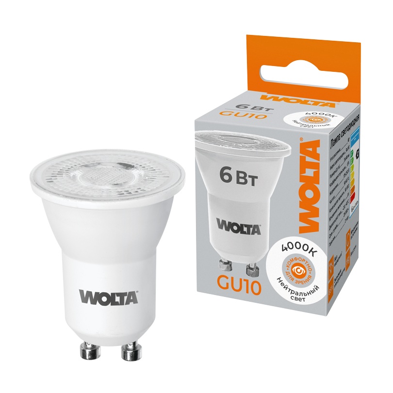 

Лампа светодиодная WOLTA WSTD-JCDR-MR11-6W4KGU10-L MR11 6Вт 4000K GU10, WSTD-JCDR-MR11-6W4KGU10-L