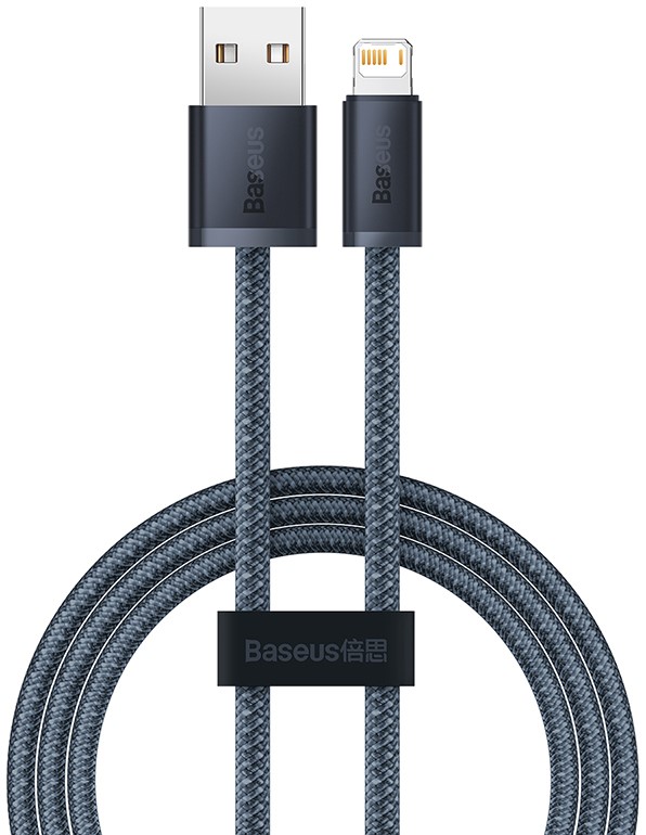 

Кабель интерфейсный Baseus CALD000416 Dynamic Series Fast Charging Data USB to Lightning 2.4A 1m Slate Gray (передача данных и зарядка, скорость перед, CALD000416
