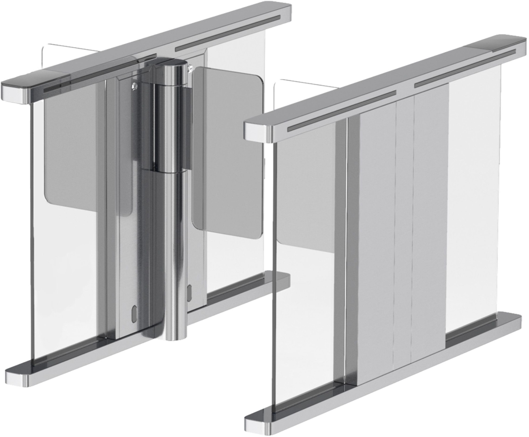 Турникет БЛОКПОСТ РСП 900 автоматический, с функцией "антипаника", комплект считывателей (HID, E-Marine), створки - стекло, пульт управления с кабелем