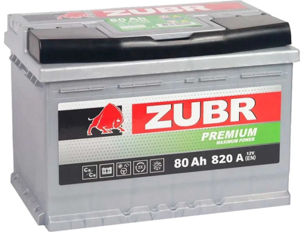 Изображение товара ZUBR ZP801 Premium 12 В 80 Ач кальциевая батарея для легкового автомобиля