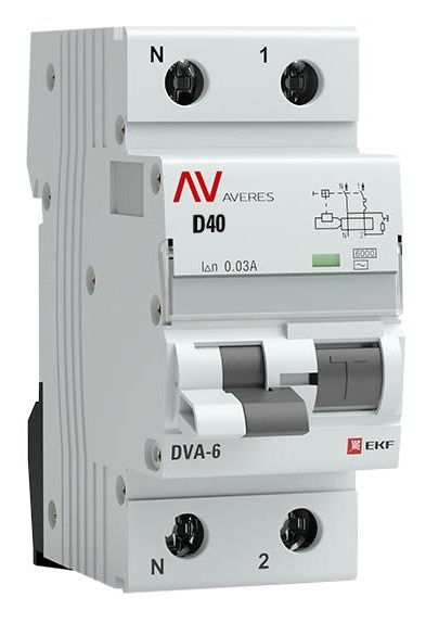 фото Автомат дифференциальный EKF rcbo6-1pn-40D-30-ac-av в Перми