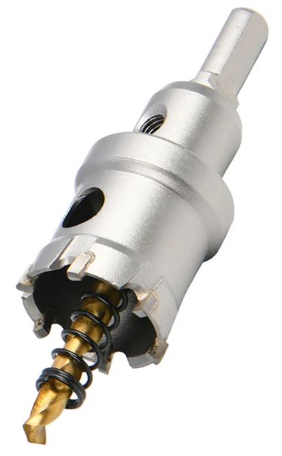 

Коронка Deli DH-TCT032-E1 по металлу твердосплавная с центрирующим сверлом диаметр 32мм, шестигранный хвостовик, DH-TCT032-E1