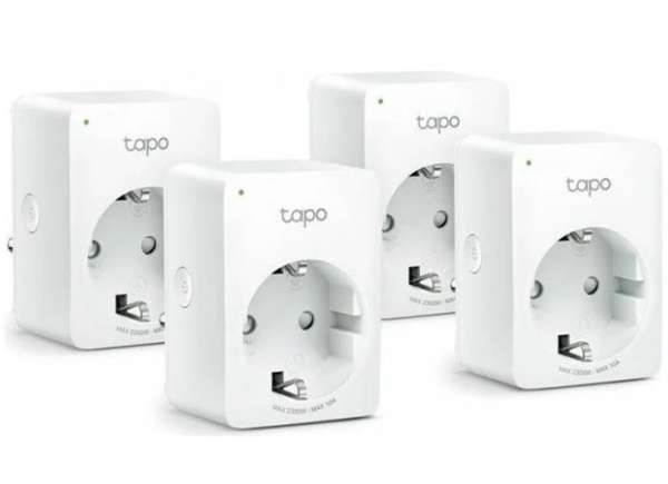 Изображение товара TP-LINK Tapo P100 умная мини Wi-Fi розетка 4 шт для домашней автоматизации