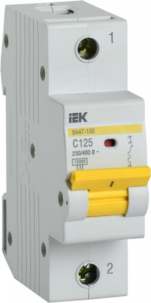 Автоматический выключатель IEK MVA50-1-125-C KARAT ВА47-150 1P C 125А 15кА