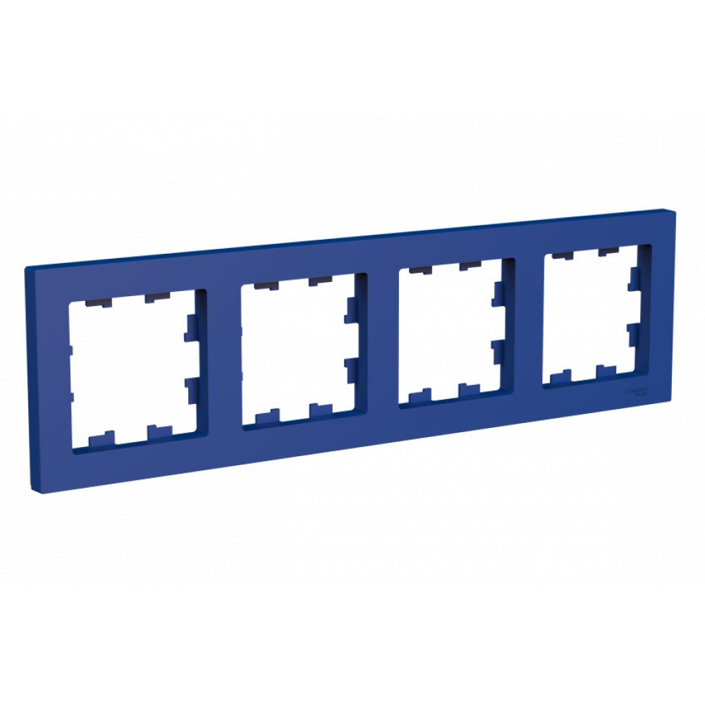 

Рамка четверная Systeme Electric ATN001104 AtlasDesign универсальная, Аквамарин, ATN001104