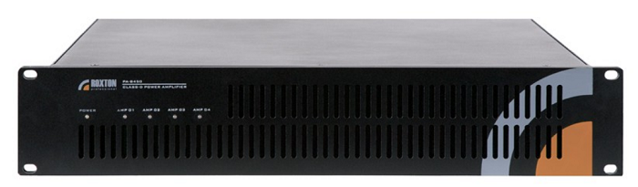 

Усилитель Roxton PA-8424 цифровой мощности кл. D; 4 канала по 240вт, 40...20000 Гц, 100 В, AC220V/DC24V, 2U, PA-8424